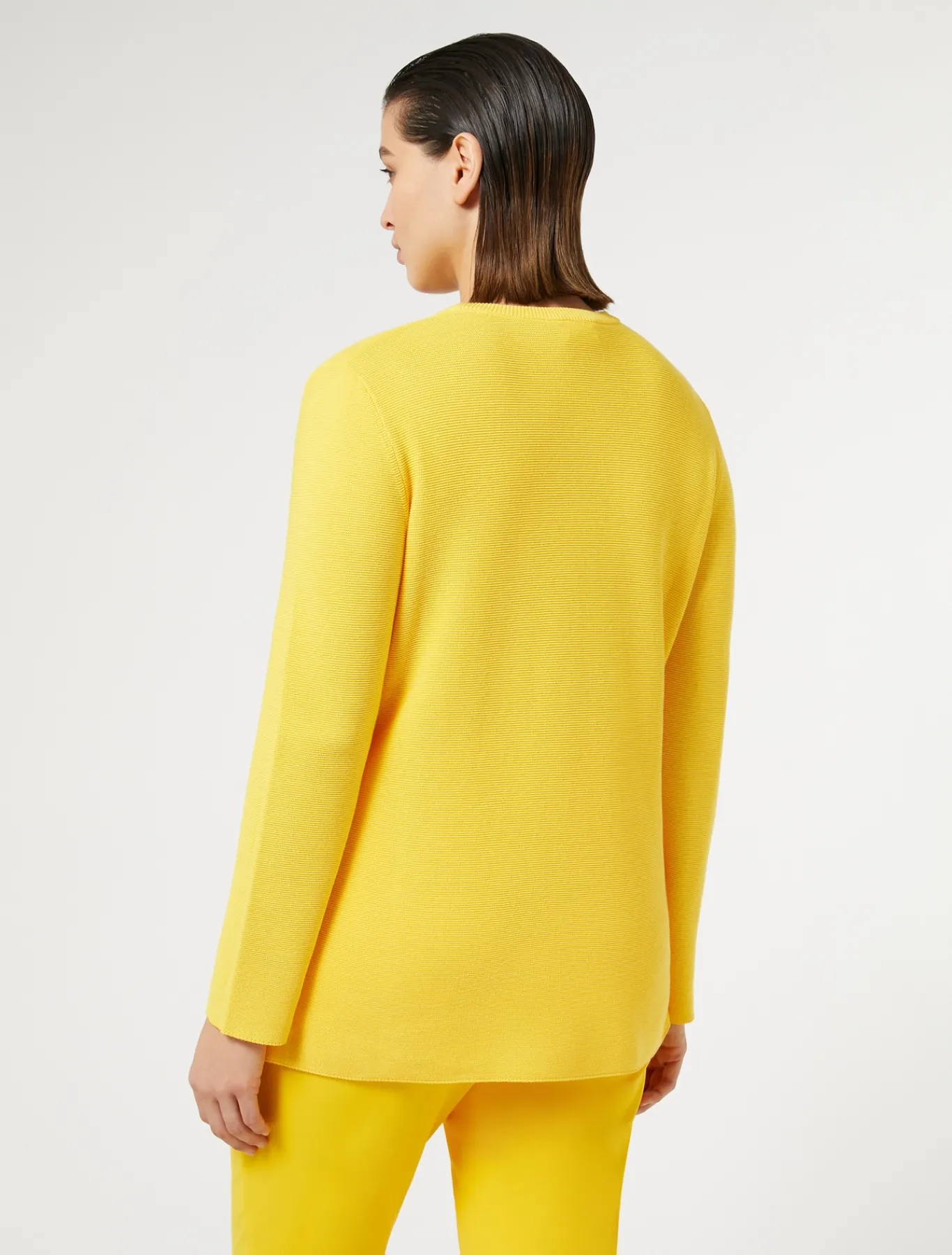 Marina Rinaldi Maglieria | Maglieria*Maglia in cotone crêpe GIALLOSOLE