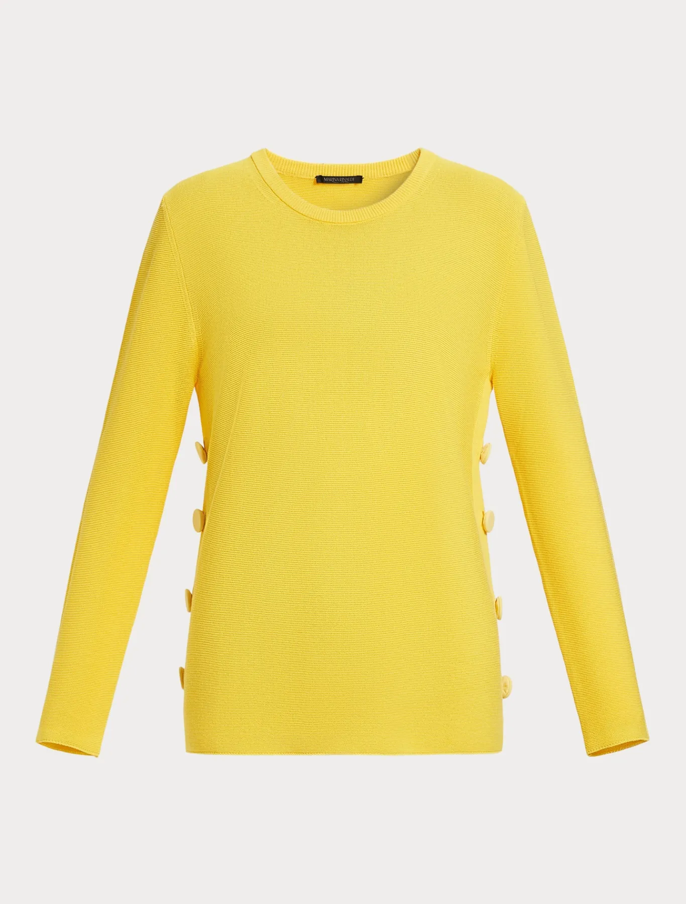 Marina Rinaldi Maglieria | Maglieria*Maglia in cotone crêpe GIALLOSOLE