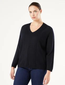Marina Rinaldi Maglieria | Maglieria*Maglia in filato di lana BLUMARINO