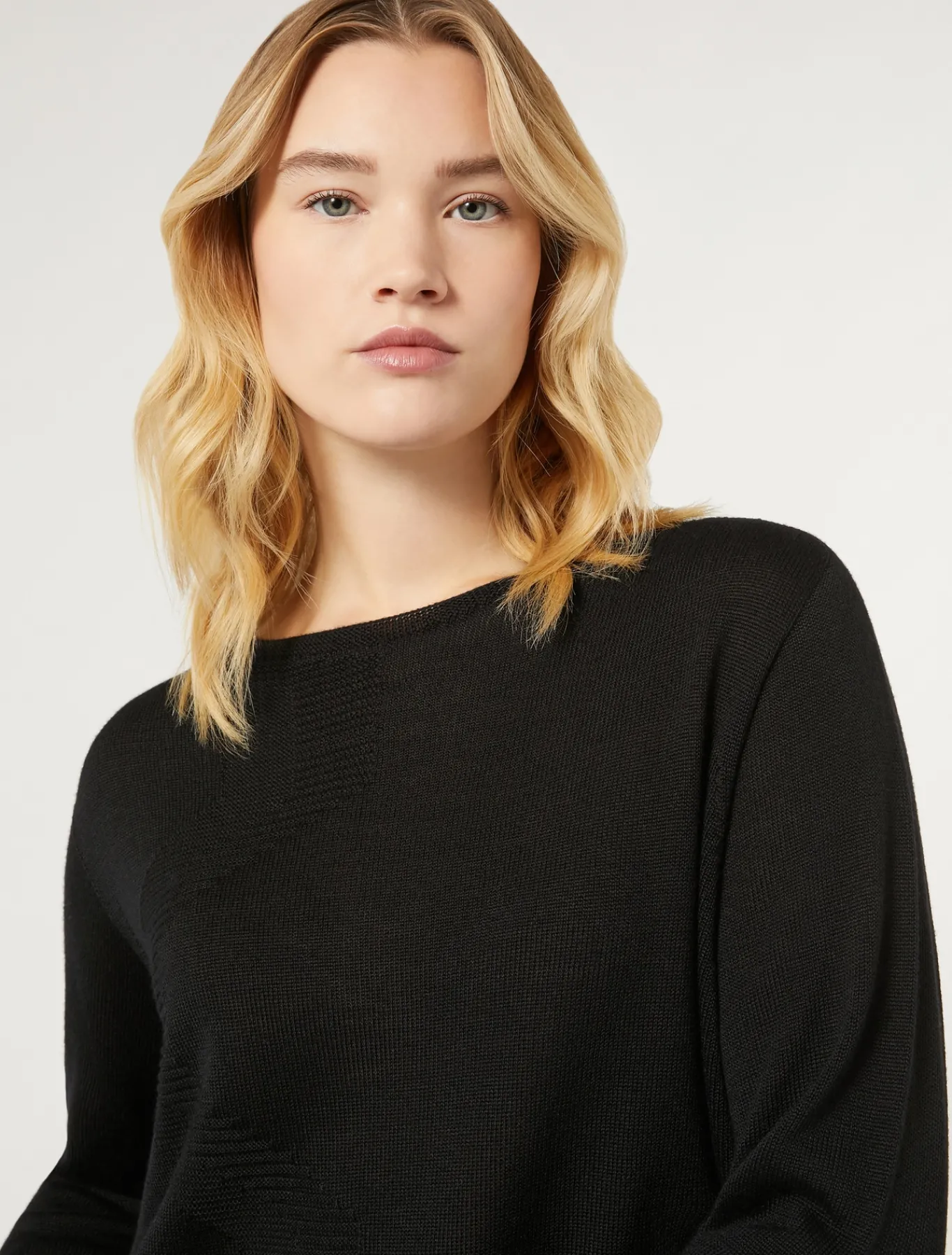 Marina Rinaldi Maglieria | Maglieria*Maglia in filato di lana NERO