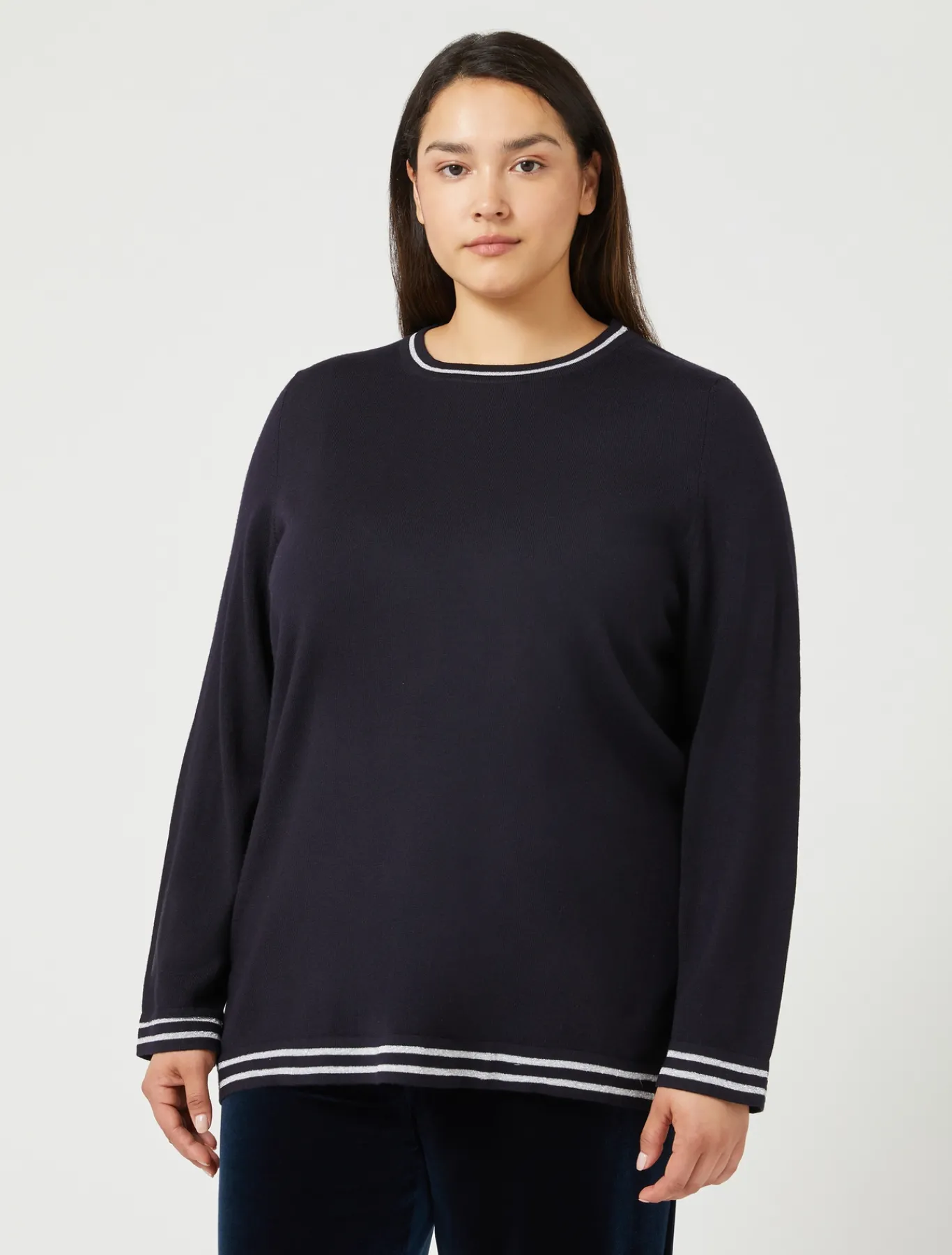 Marina Rinaldi Maglieria | Maglieria*Maglia in lana e lurex BLUNOTTE