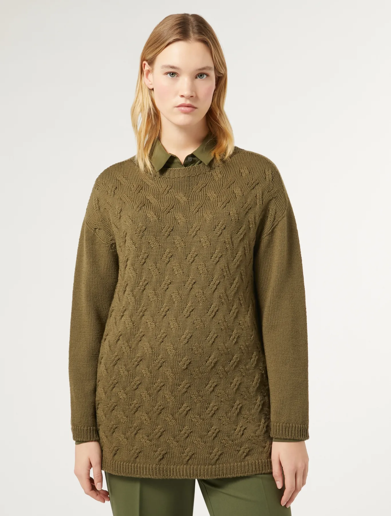 Marina Rinaldi Maglieria | Maglieria*Maglia in lana e lurex VERDE