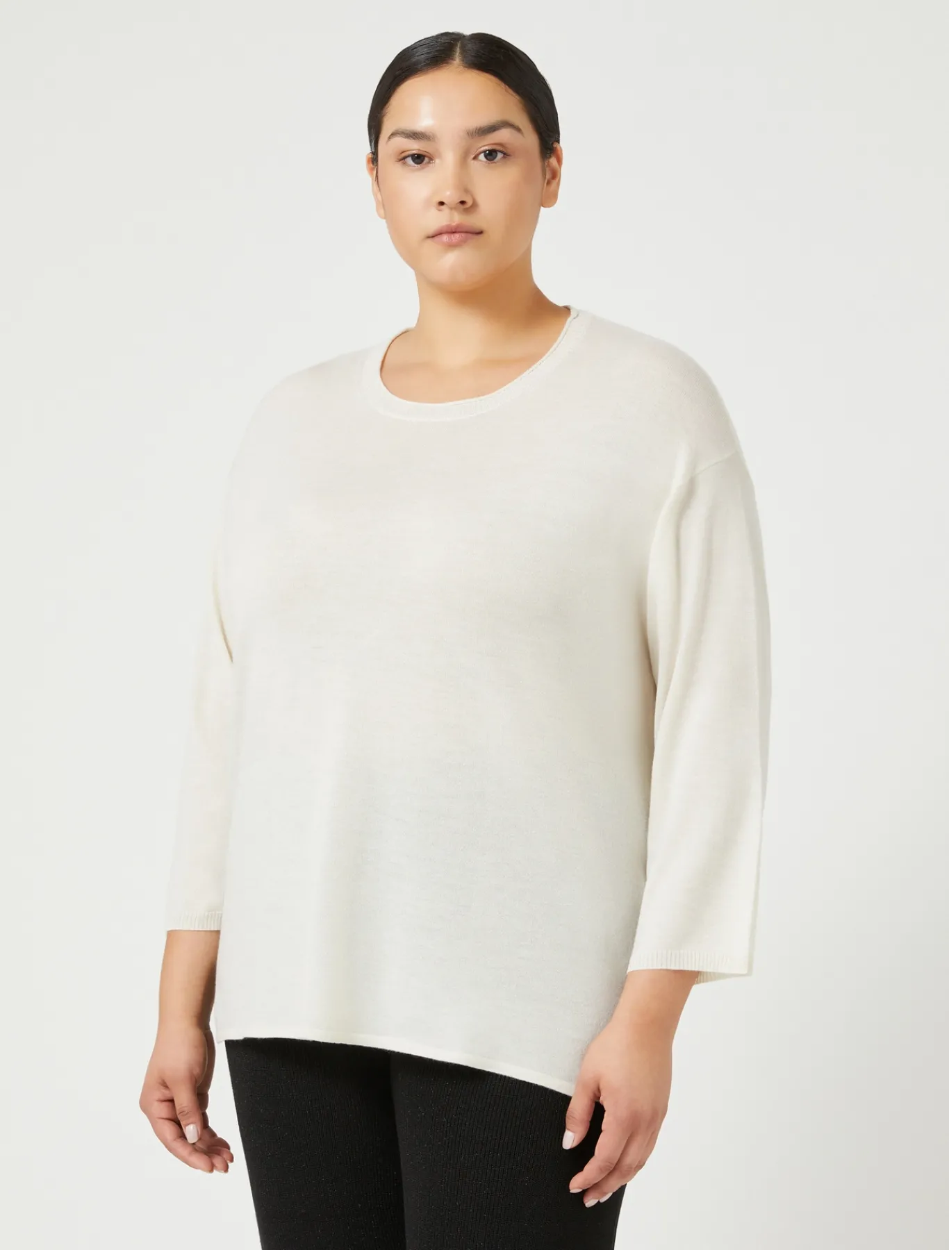 Marina Rinaldi Maglieria | Maglieria*Maglia in lana metallizzata AVORIO