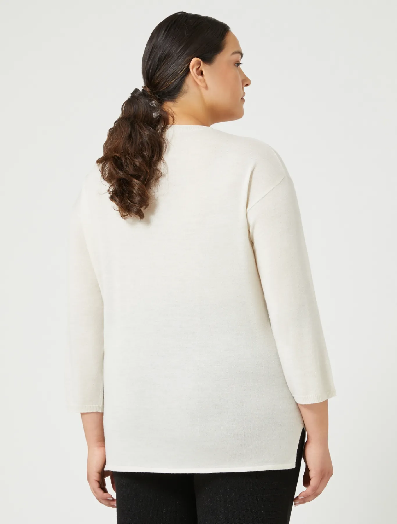 Marina Rinaldi Maglieria | Maglieria*Maglia in lana metallizzata AVORIO
