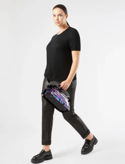 Marina Rinaldi Maglieria | Maglieria*Maglia in lana metallizzata NERO