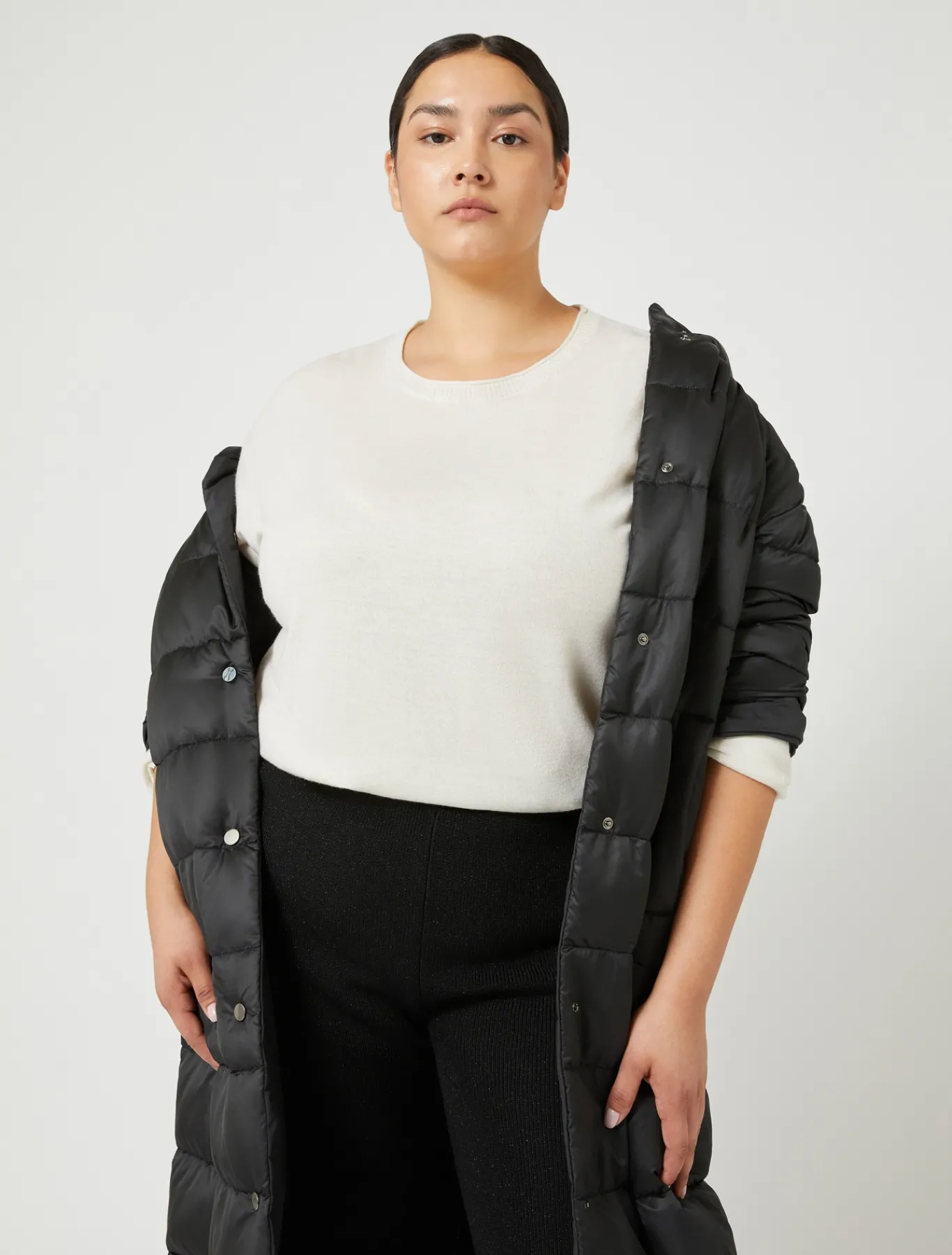 Marina Rinaldi Maglieria | Maglieria*Maglia in lana metallizzata AVORIO