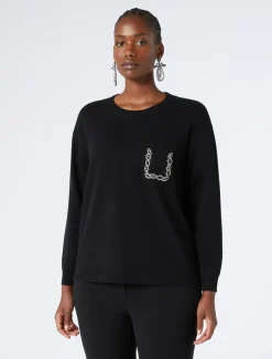Marina Rinaldi Maglieria | Maglieria*Maglia in lana, seta e cachemire NERO