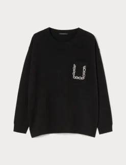 Marina Rinaldi Maglieria | Maglieria*Maglia in lana, seta e cachemire NERO