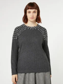 Marina Rinaldi Maglieria | Maglieria*Maglia in misto cachemire GRIGIOSCURO