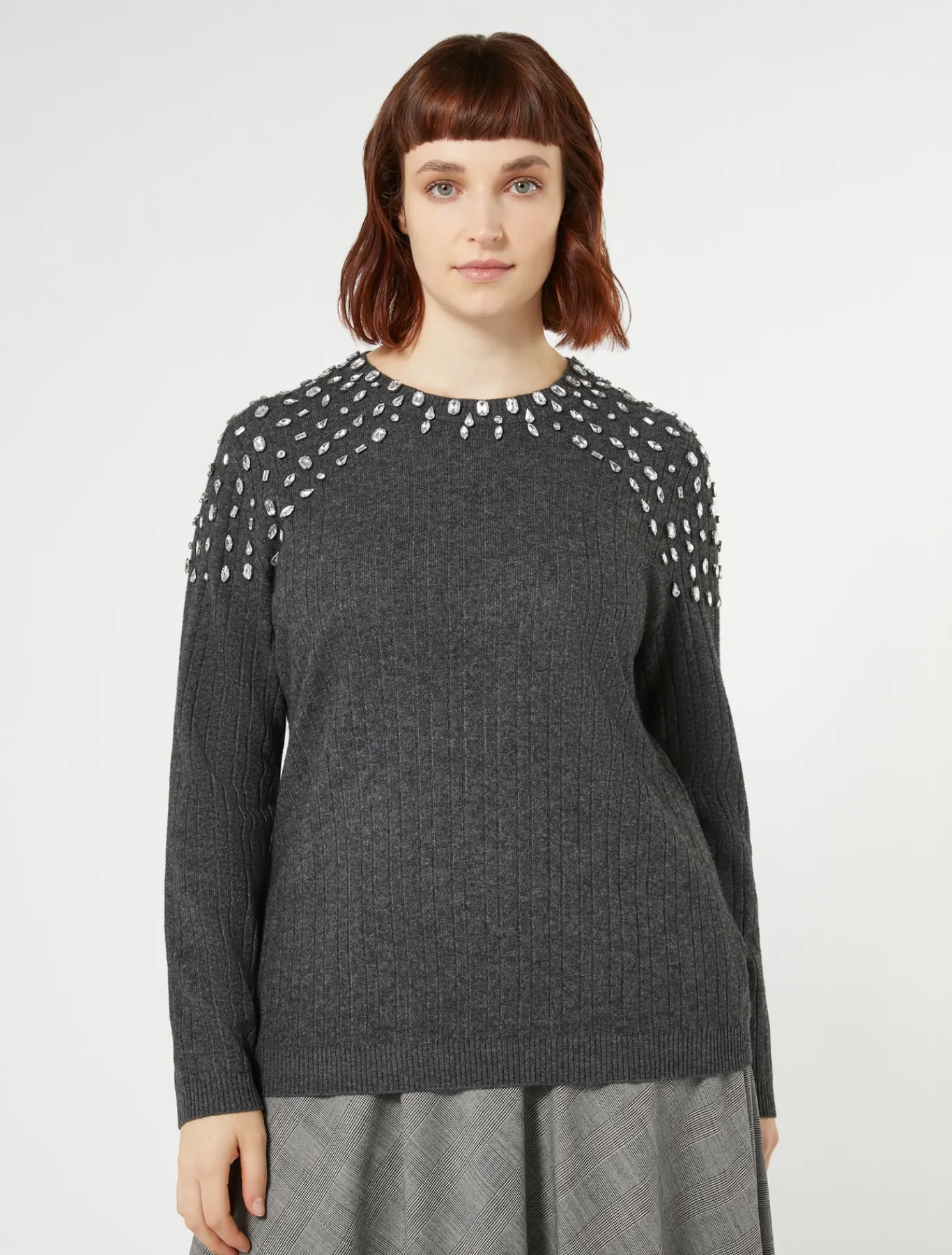 Marina Rinaldi Maglieria | Maglieria*Maglia in misto cachemire GRIGIOSCURO