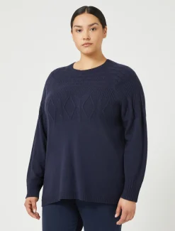 Marina Rinaldi Maglieria | Maglieria*Maglia in misto cachemire BLUNOTTE