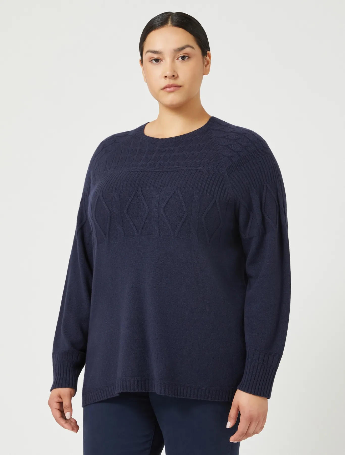 Marina Rinaldi Maglieria | Maglieria*Maglia in misto cachemire BLUNOTTE