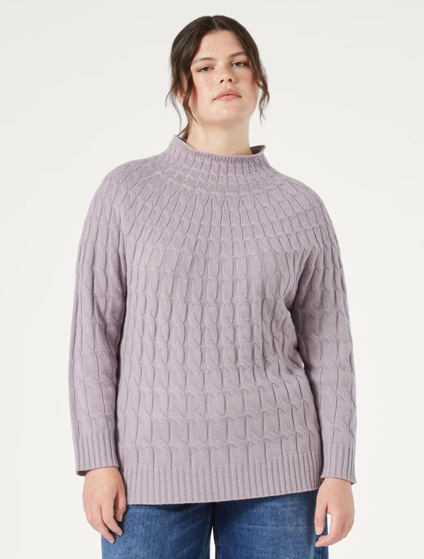 Marina Rinaldi Maglieria | Maglieria*Maglia in misto cachemire a trecce GLICINE