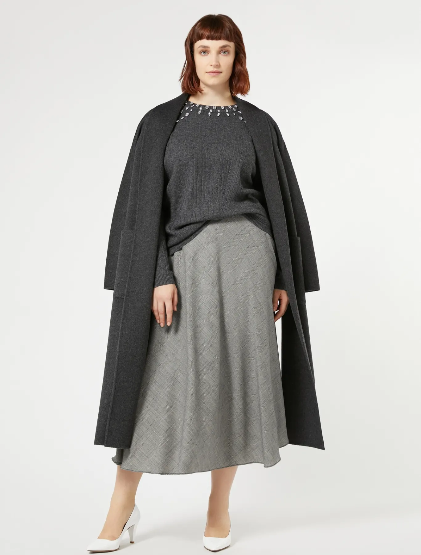 Marina Rinaldi Maglieria | Maglieria*Maglia in misto cachemire GRIGIOSCURO