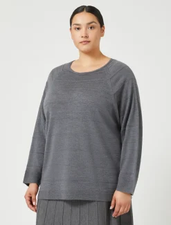 Marina Rinaldi Maglieria | Maglieria*Maglia in misto lana GRIGIOMEDIO