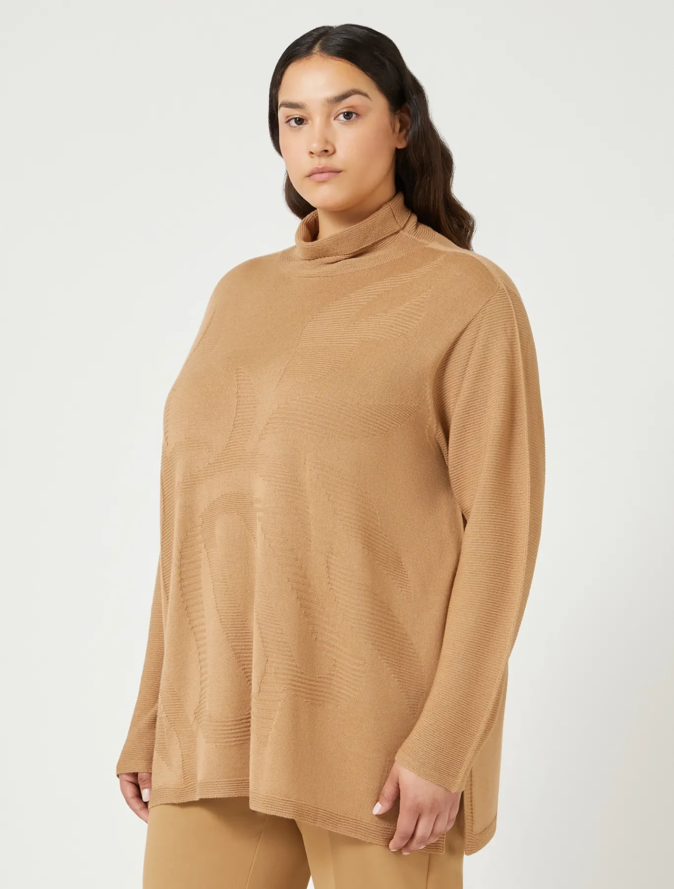 Marina Rinaldi Maglieria | Maglieria*Maglia in misto lana CAMMELLO