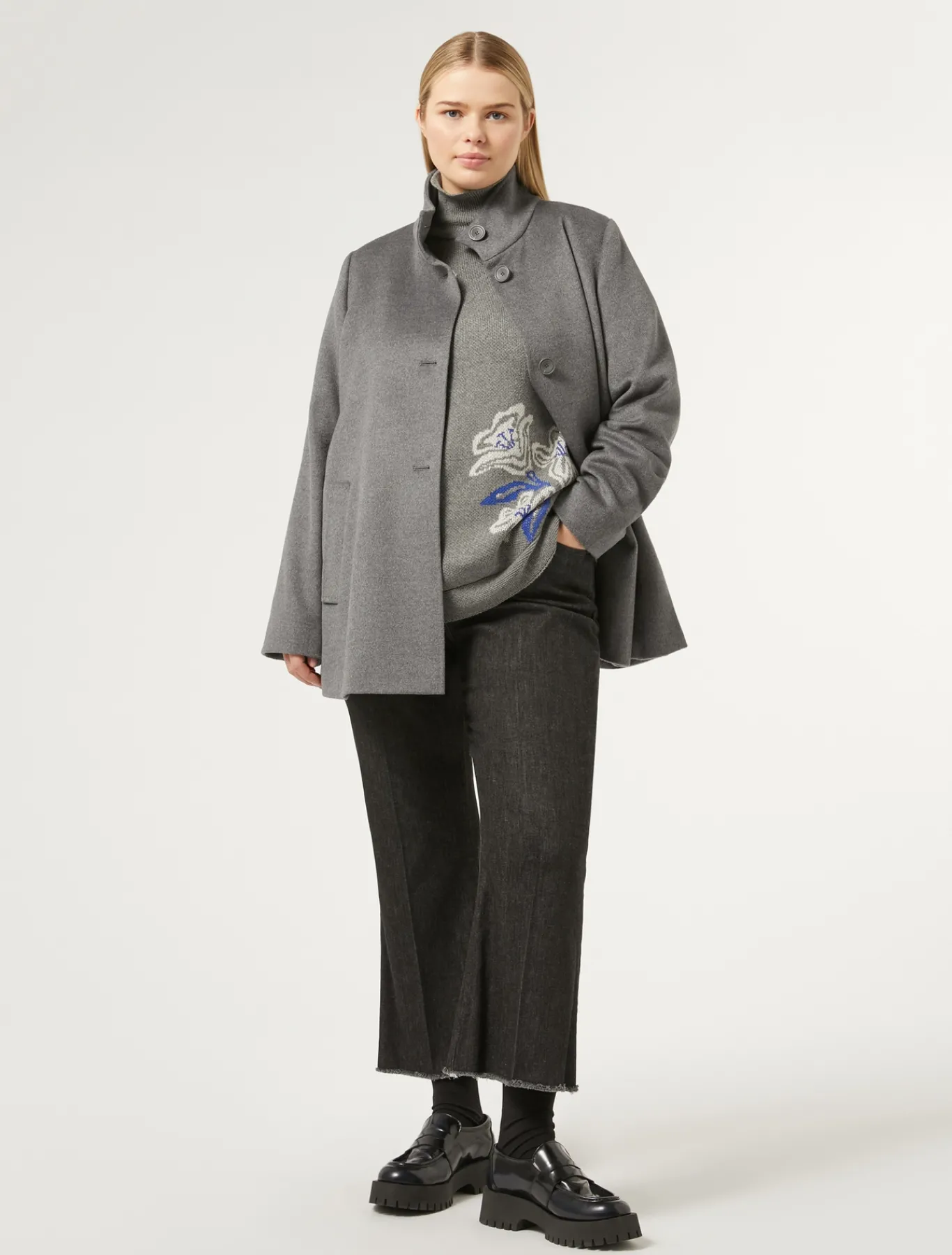 Marina Rinaldi Maglieria | Maglieria*Maglia in misto lana GRIGIOMEDIO