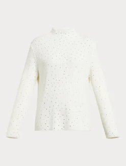 Marina Rinaldi Maglieria | Maglieria*Maglia in misto lana con strass BIANCO