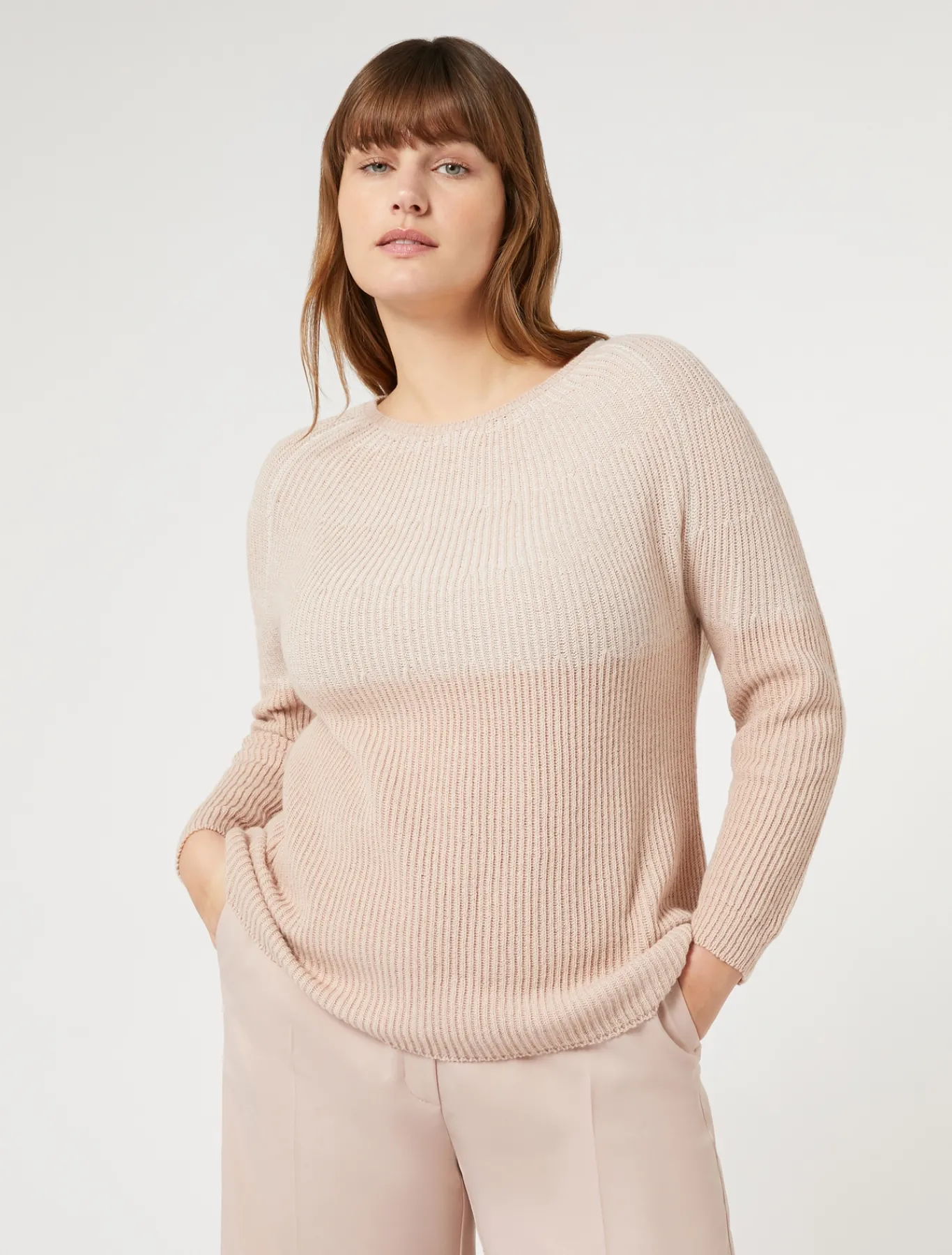 Marina Rinaldi Maglieria | Maglieria*Maglia in misto lana e cachemire ROSA