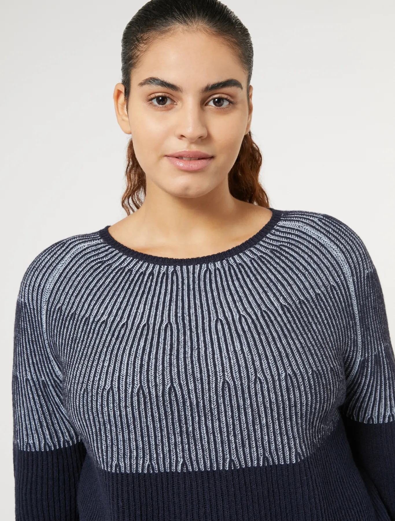 Marina Rinaldi Maglieria | Maglieria*Maglia in misto lana e cachemire BLUNOTTE