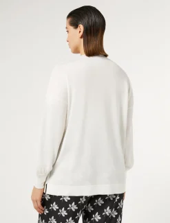 Marina Rinaldi Maglieria | Maglieria*Maglia in misto lana e seta BIANCO