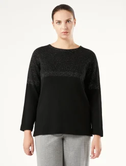 Marina Rinaldi Maglieria | Maglieria*Maglia in misto lana e viscosa NERO