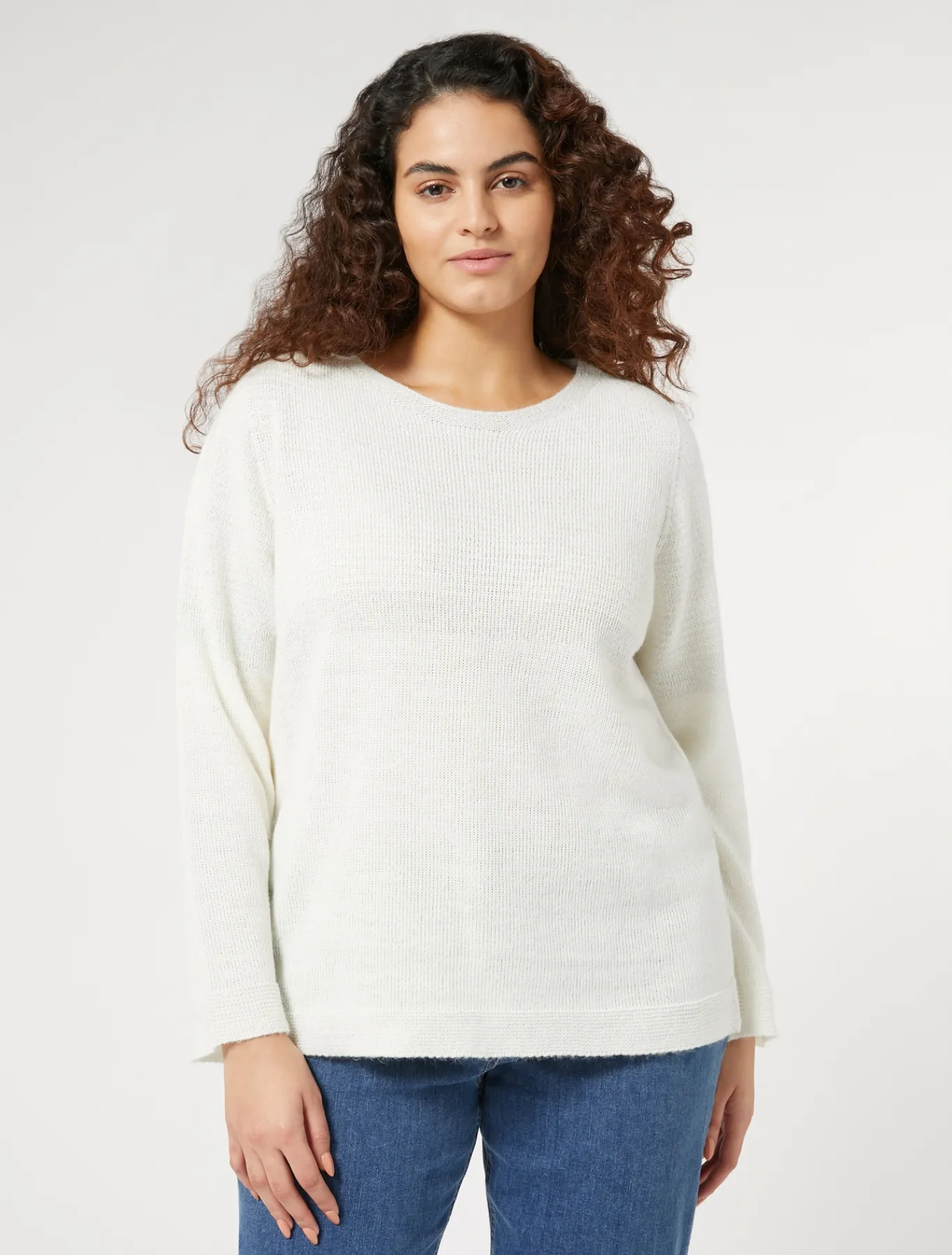 Marina Rinaldi Maglieria | Maglieria*Maglia in misto lana e viscosa BIANCO