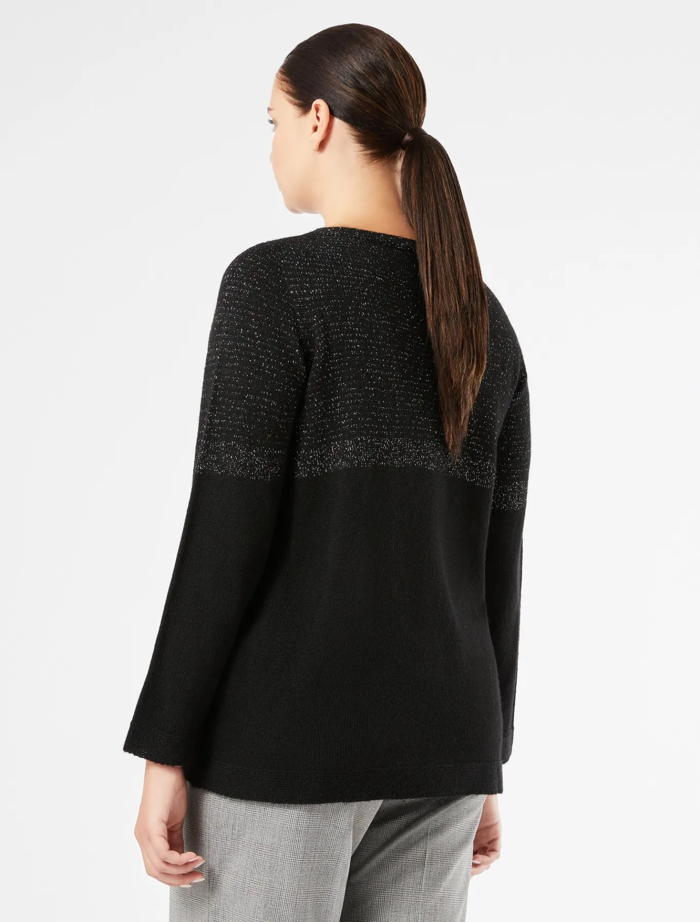 Marina Rinaldi Maglieria | Maglieria*Maglia in misto lana e viscosa NERO