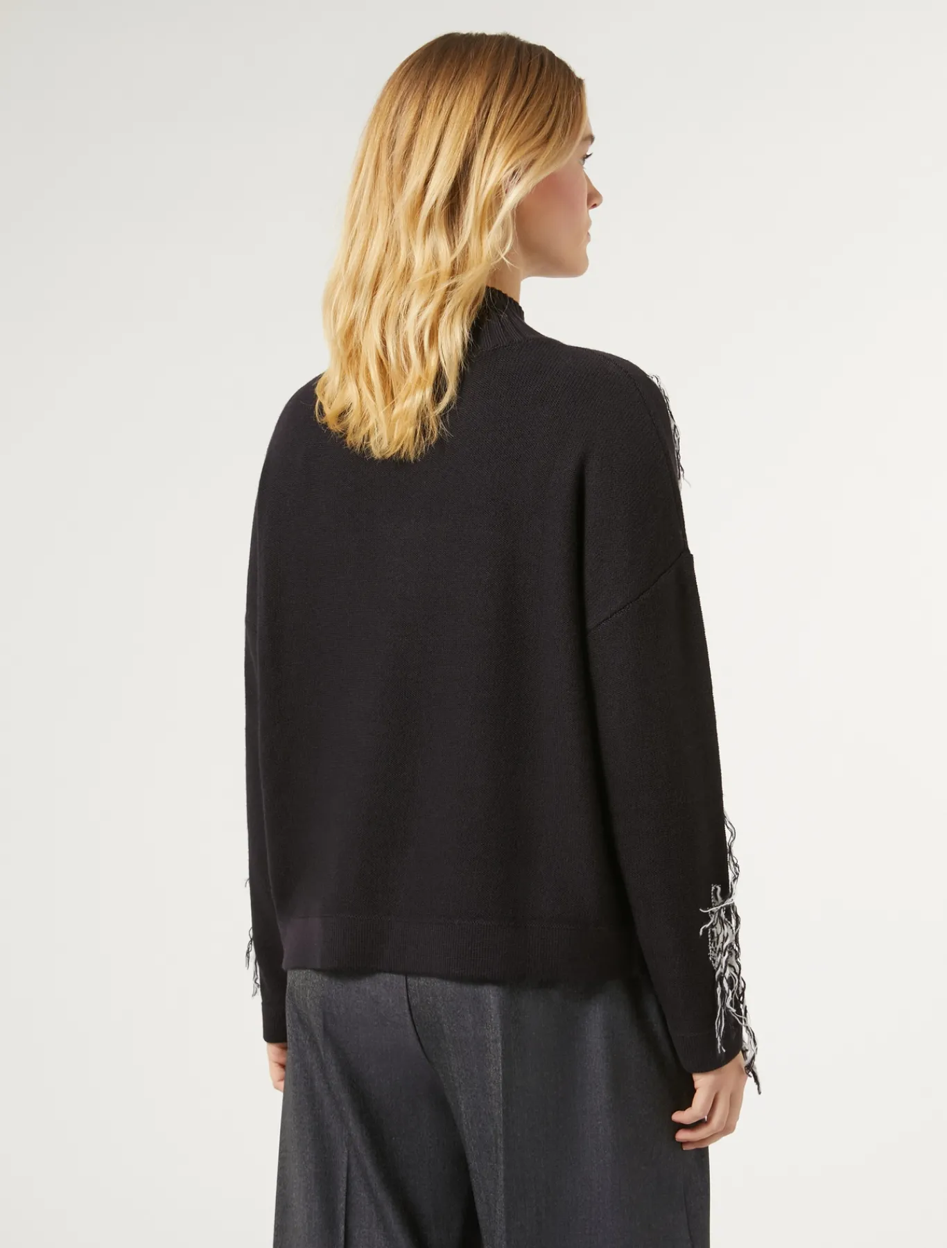 Marina Rinaldi Maglieria | Maglieria*Maglia in misto lana jacquard BLUNOTTE