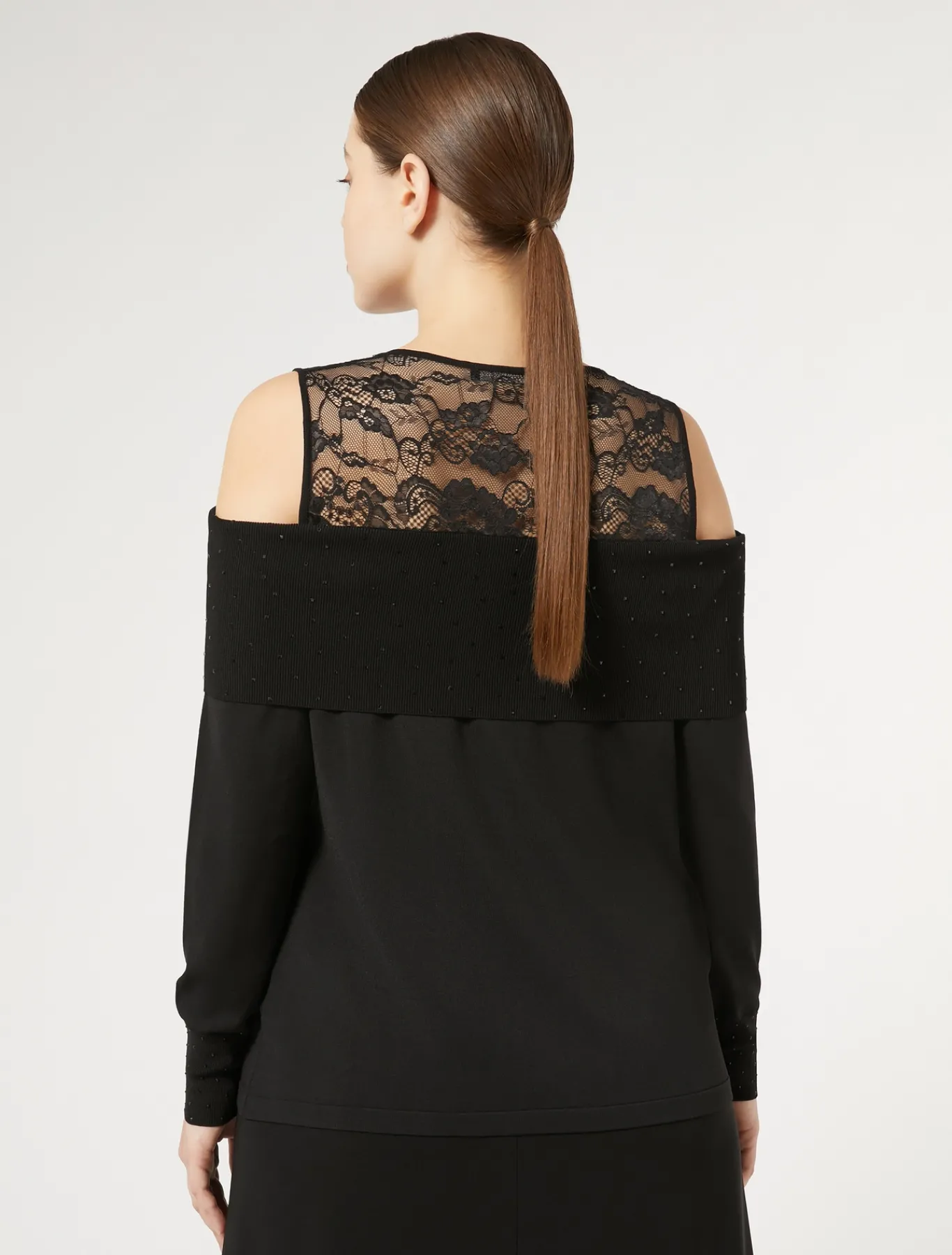 Marina Rinaldi Giacche | Maglieria*Maglia in viscosa con ricamo NERO