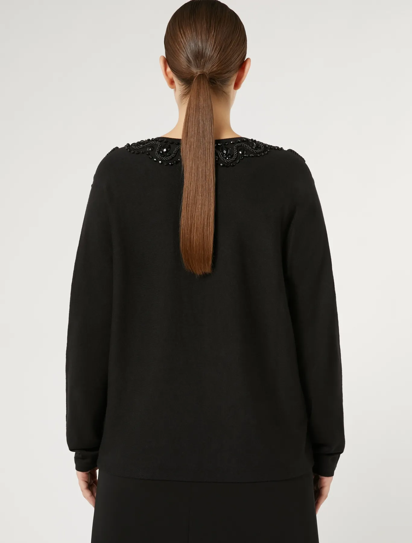 Marina Rinaldi Giacche | Maglieria*Maglia in viscosa con ricamo NERO