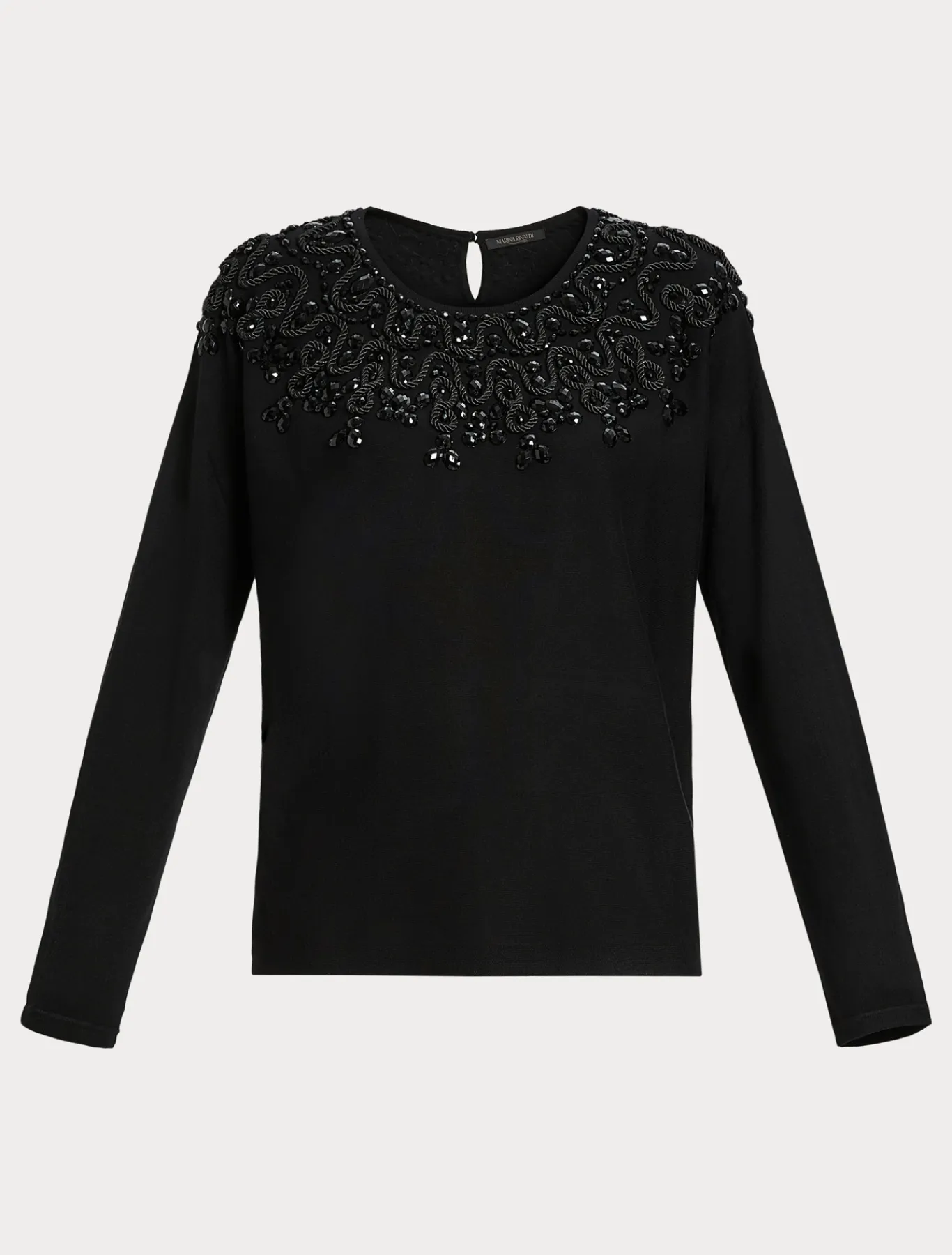 Marina Rinaldi Giacche | Maglieria*Maglia in viscosa con ricamo NERO