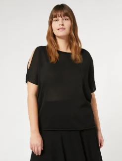 Marina Rinaldi Maglieria | Maglieria*Maglia in viscosa crêpe NERO