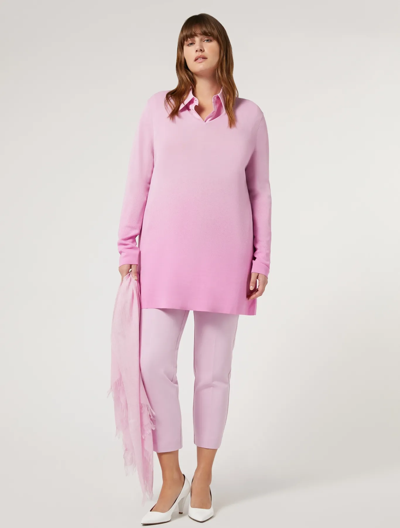 Marina Rinaldi Maglieria | Maglieria*Maglia in viscosa jacquard ROSA