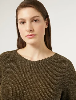 Marina Rinaldi Maglieria | Maglieria*Maglia in viscosa lurex VERDE