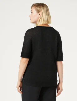 Marina Rinaldi Maglieria | Maglieria*Maglia in viscosa lurex NERO