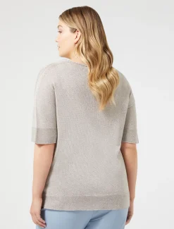 Marina Rinaldi Maglieria | Maglieria*Maglia in viscosa lurex GRIGIOMEDIO