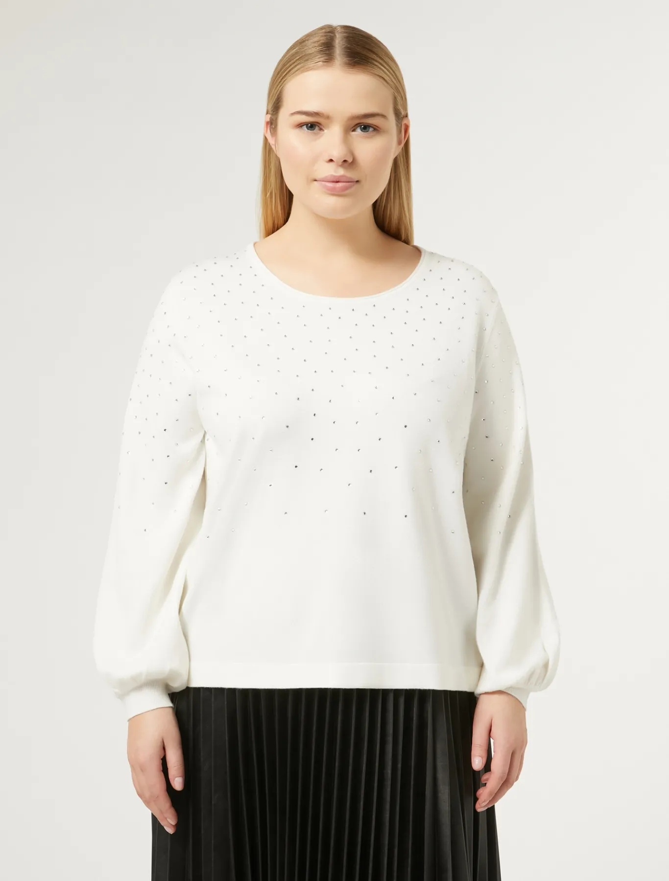 Marina Rinaldi Maglieria | Maglieria*Maglia in viscosa stretch BIANCO