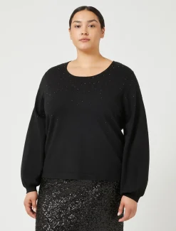 Marina Rinaldi Maglieria | Maglieria*Maglia in viscosa stretch NERO