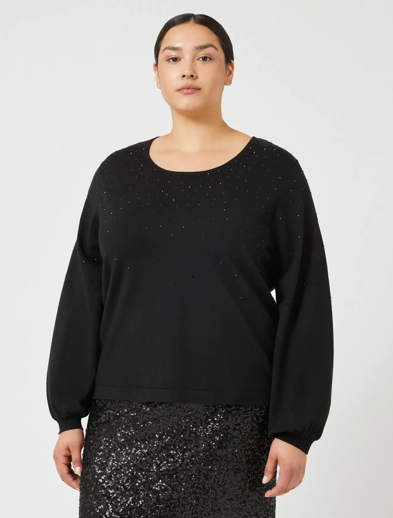 Marina Rinaldi Maglieria | Maglieria*Maglia in viscosa stretch NERO