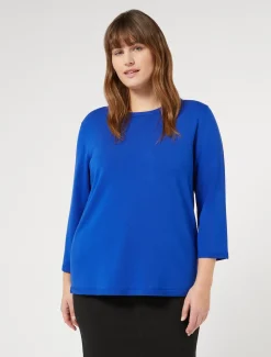Marina Rinaldi Maglieria | Maglieria*Maglia in viscosa stretch BLUETTE