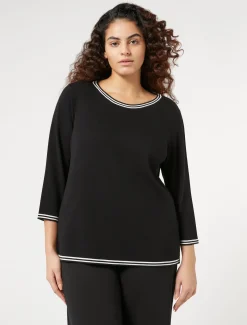 Marina Rinaldi Maglieria | Maglieria*Maglia in viscosa stretch NERO