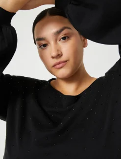 Marina Rinaldi Maglieria | Maglieria*Maglia in viscosa stretch NERO