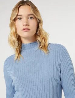 Marina Rinaldi Maglieria | Maglieria*Maglia in viscosa stretch AZZURRO
