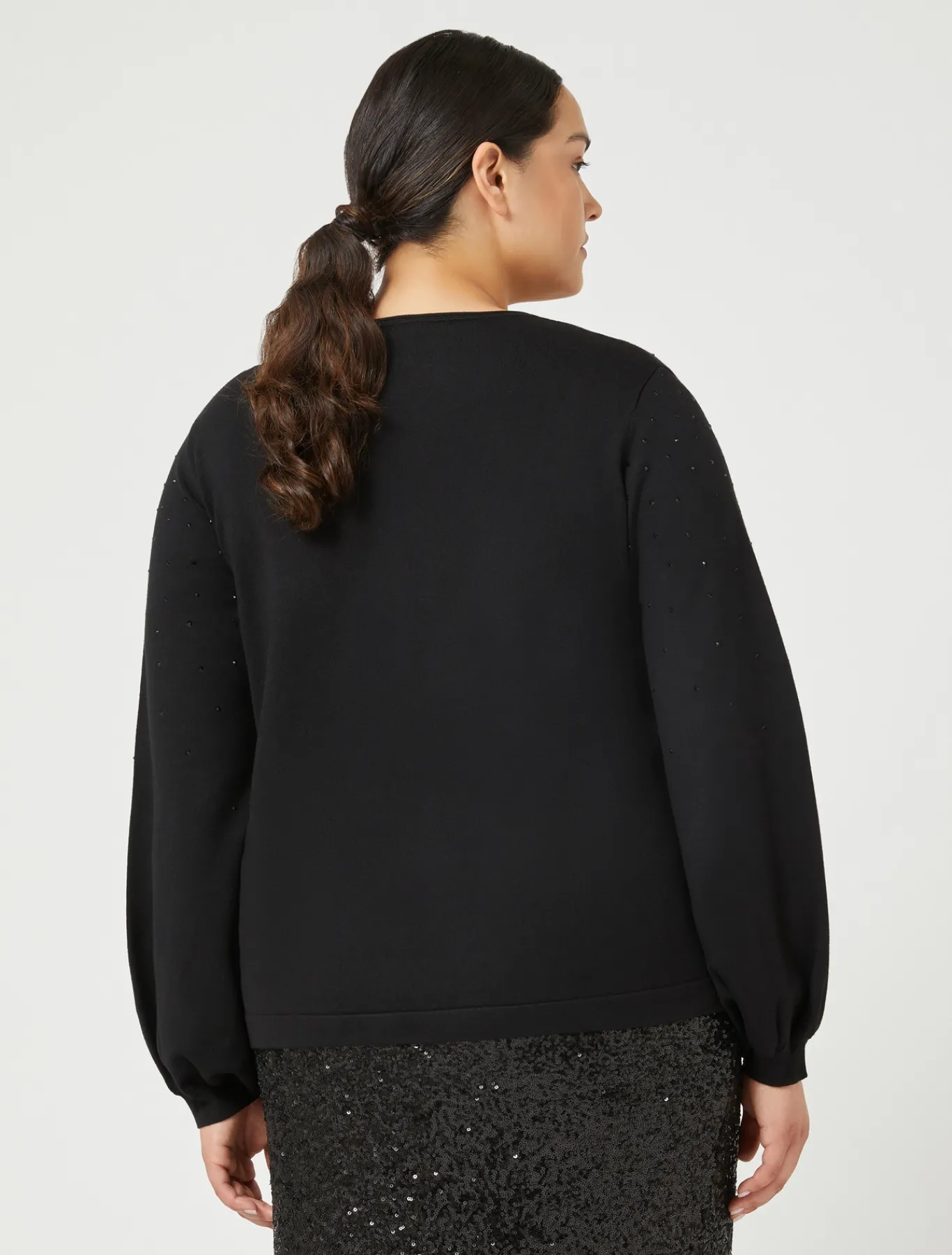Marina Rinaldi Maglieria | Maglieria*Maglia in viscosa stretch NERO