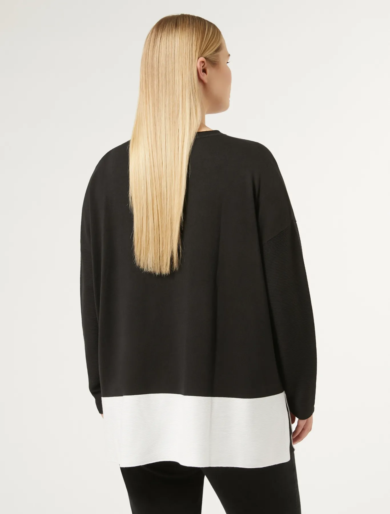 Marina Rinaldi Maglieria | Maglieria*Maglia in viscosa stretch NEROBIANCO