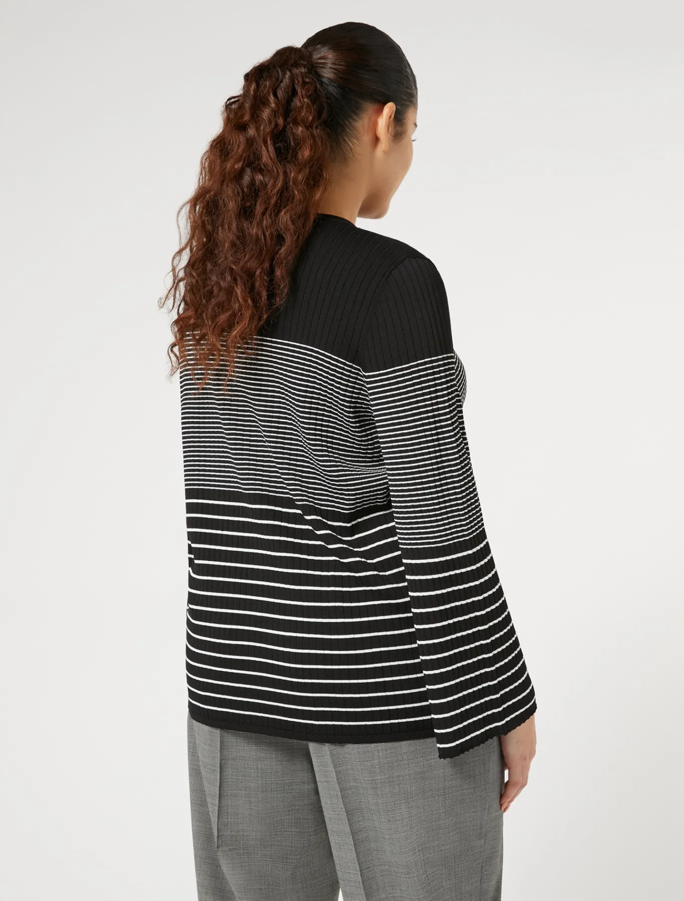 Marina Rinaldi Maglieria | Maglieria*Maglia in viscosa stretch NEROBIANCO