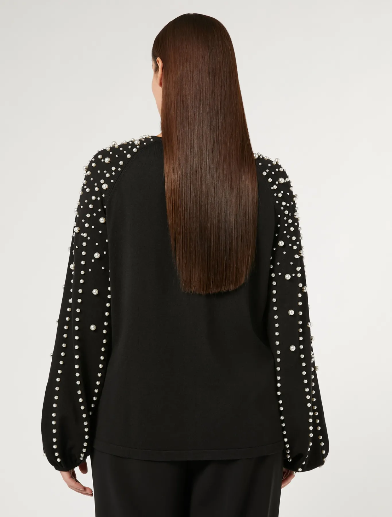 Marina Rinaldi Giacche | Maglieria*Maglia in viscosa stretch con perle NERO