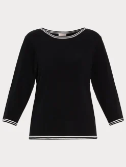 Marina Rinaldi Maglieria | Maglieria*Maglia in viscosa stretch NERO