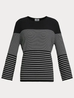 Marina Rinaldi Maglieria | Maglieria*Maglia in viscosa stretch NEROBIANCO